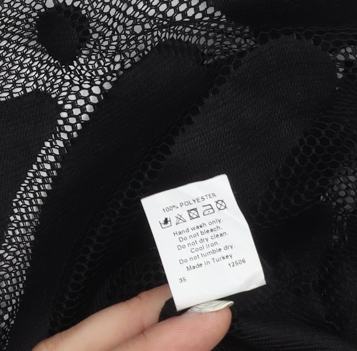 Womens UK Size M River Island Black Basic Blouse