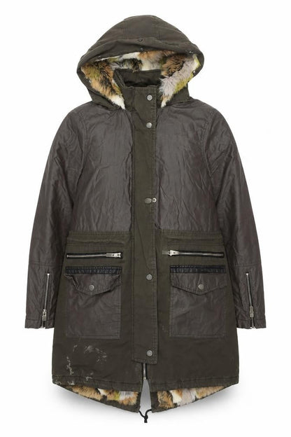 River Island Women's Brown Parka Size 10