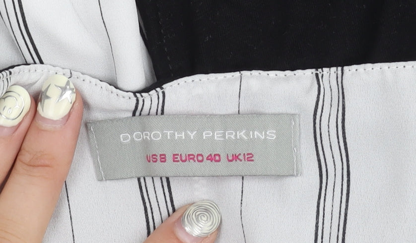 Womens UK Size 12 Dorothy Perkins Multicoloured Basic Blouse