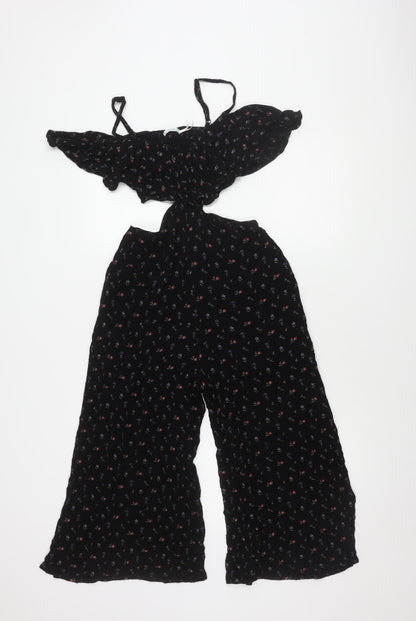 Kimchi Blue Women's Black Floral Jumpsuit XS