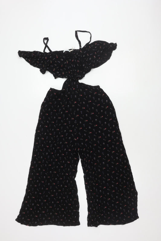 Kimchi Blue Women's Black Floral Jumpsuit XS