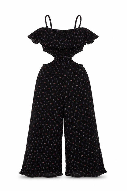 Kimchi Blue Women's Black Floral Jumpsuit XS