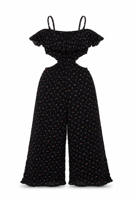 Kimchi Blue Women's Black Floral Jumpsuit XS