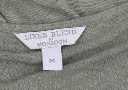 Womens UK Size M Monsoon Green Cardigan Jumper