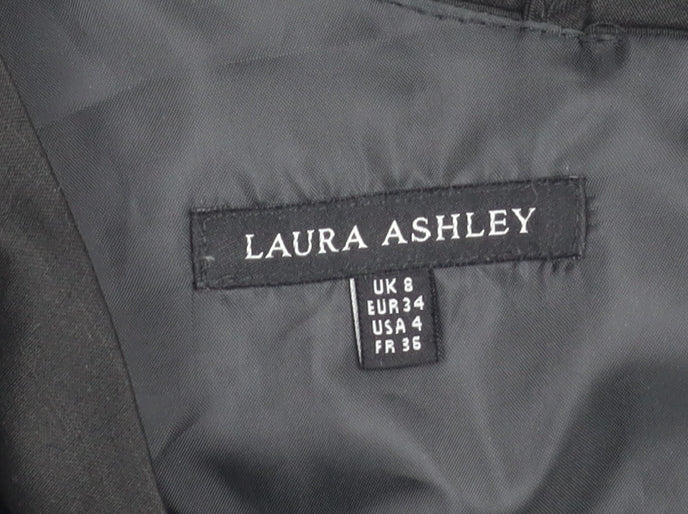 Laura Ashley Black Sheath Dress - Size 8, Classic Cocktail