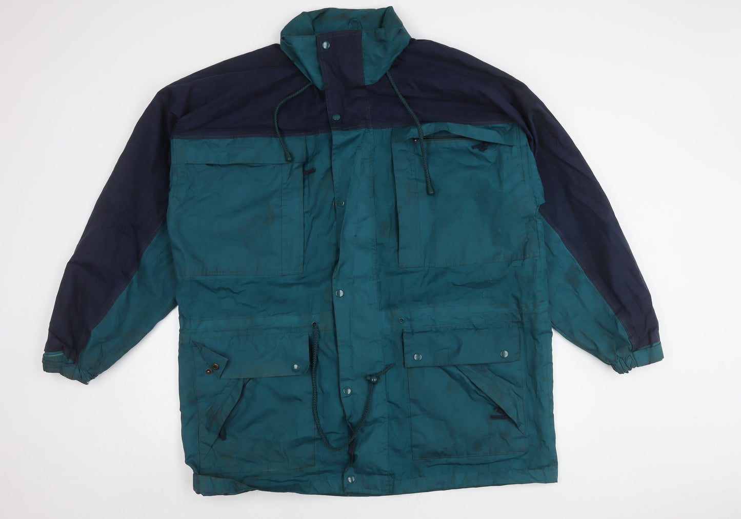 Mens UK Size XL Hijack Blue Windbreaker Coat