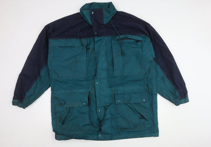 Mens UK Size XL Hijack Blue Windbreaker Coat