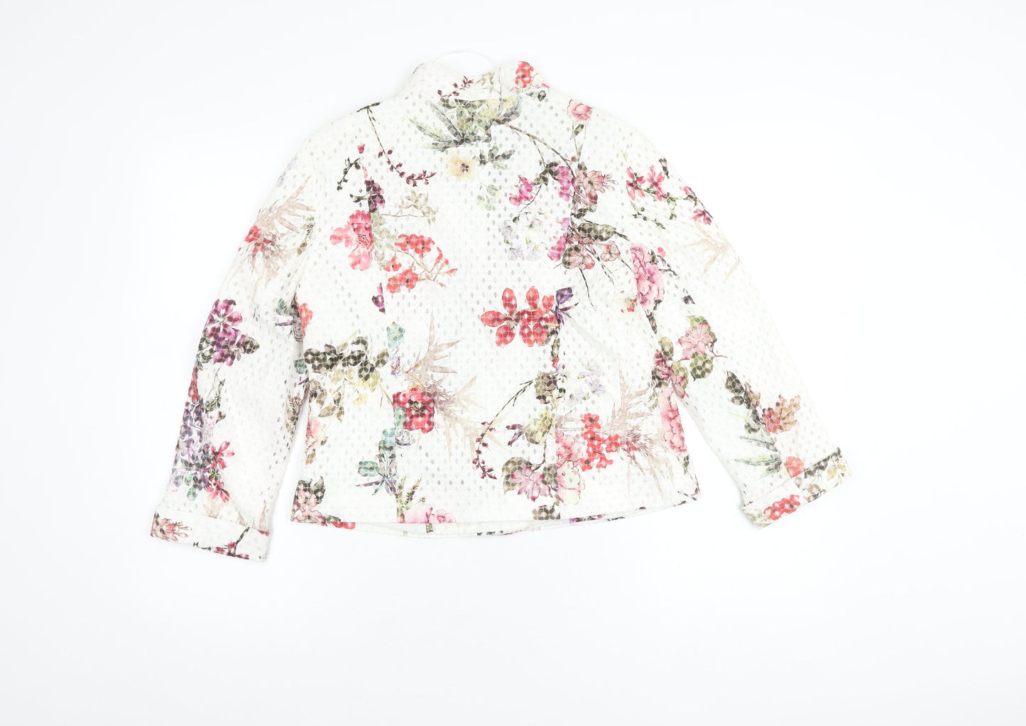River Island Women's Floral Jacket - Size 12, Multicoloured