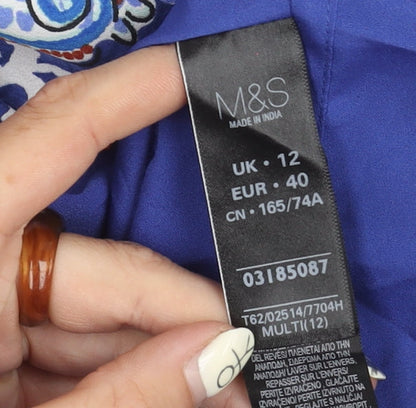 Marks and Spencer Women’s Multicoloured Paisley Skirt, Size 12
