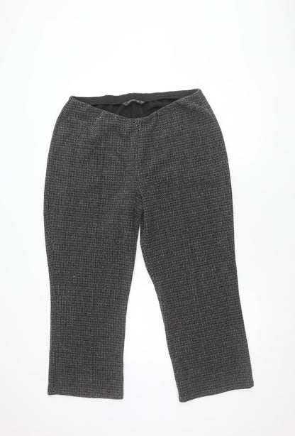 Bonmarché Women's Black Straight Leg Trousers Size 16