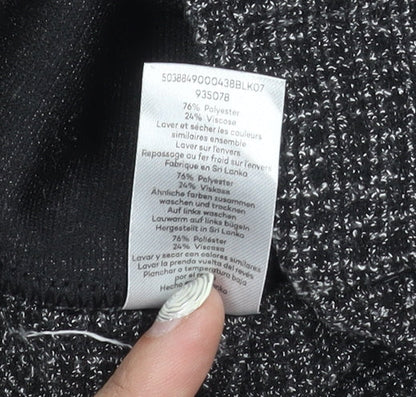 Bonmarché Women's Black Straight Leg Trousers Size 16