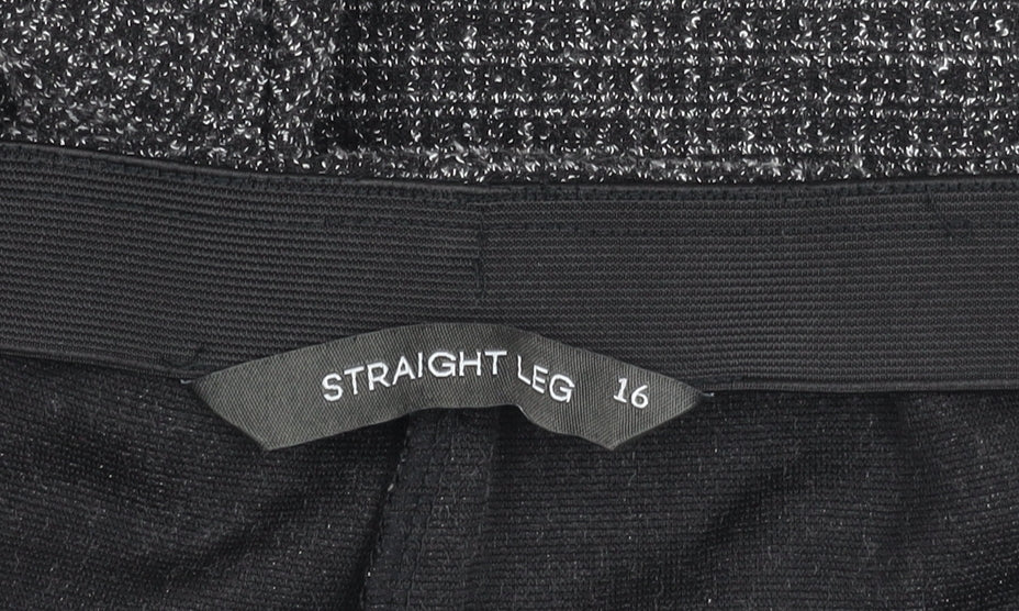 Bonmarché Women's Black Straight Leg Trousers Size 16