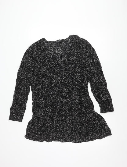 Dorothy Perkins Women's Black Animal Print Dress, Size 14