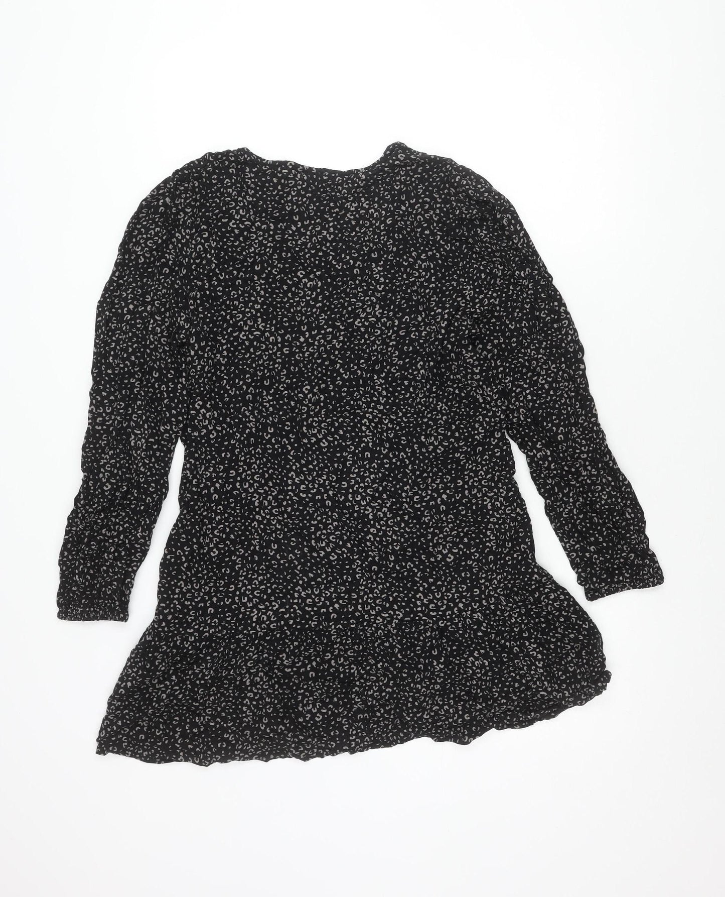 Dorothy Perkins Women's Black Animal Print Dress, Size 14