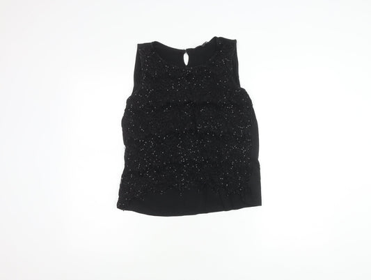 Womens UK Size 16 Dorothy Perkins Black Basic Blouse