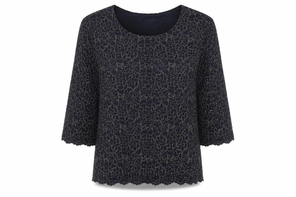 Womens UK Size 16 Eastex Black Basic Blouse