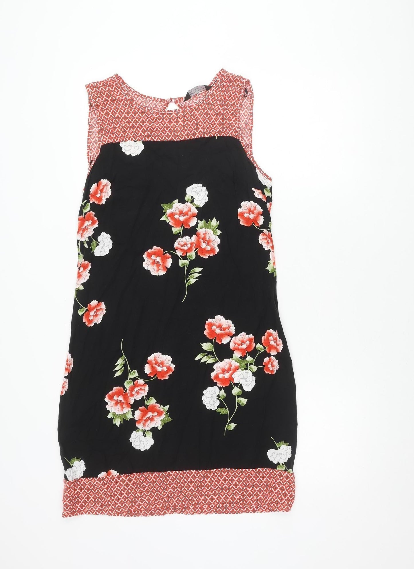 Dorothy Perkins Women's Black Floral Dress Size 12