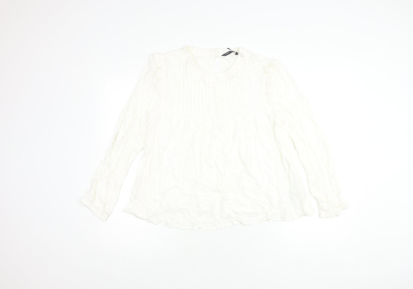 Womens UK Size 14 Marks and Spencer Ivory Basic Blouse