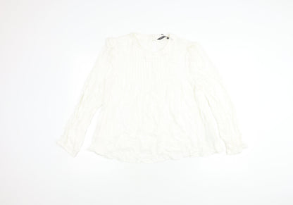 Womens UK Size 14 Marks and Spencer Ivory Basic Blouse