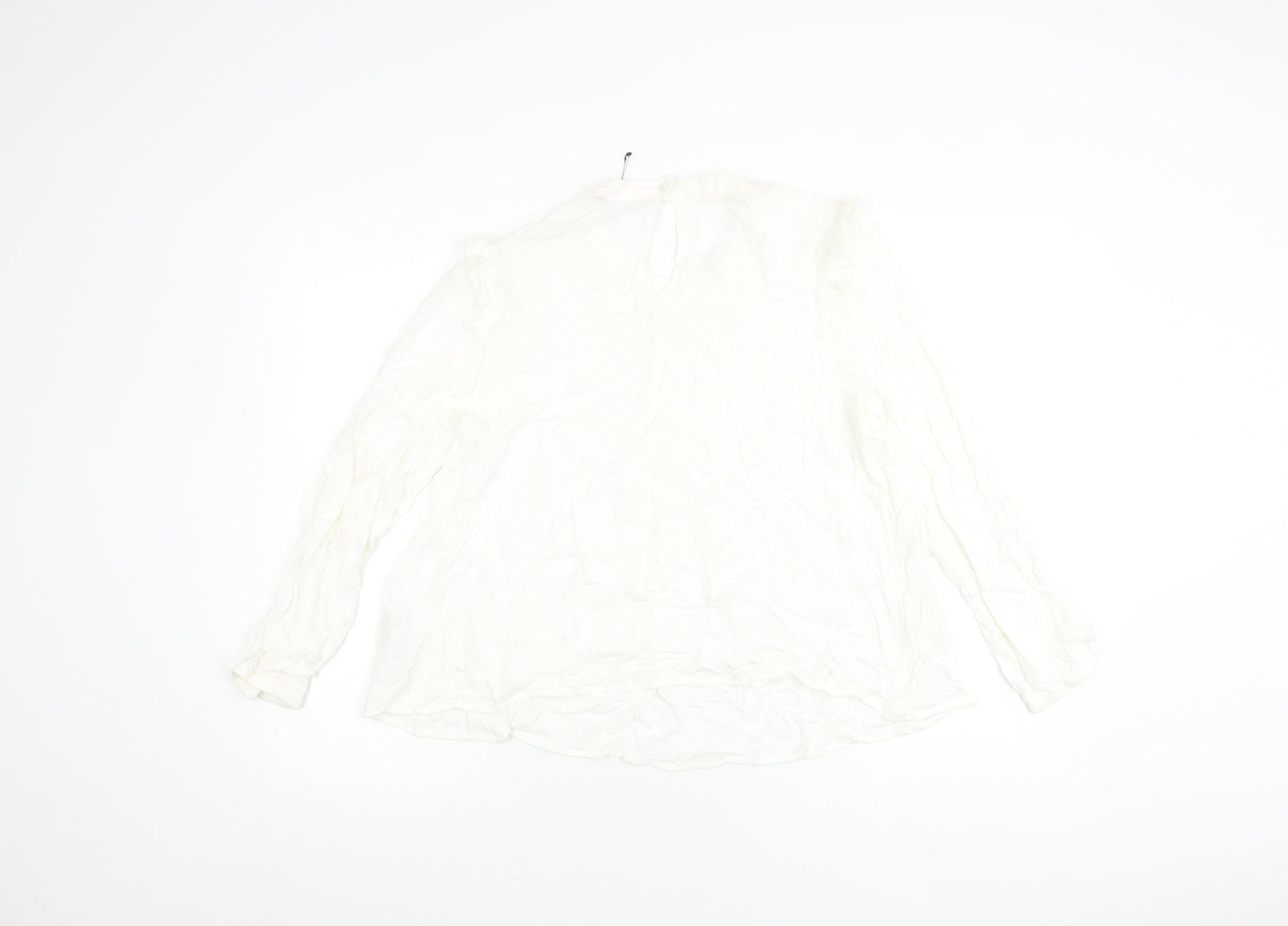 Womens UK Size 14 Marks and Spencer Ivory Basic Blouse