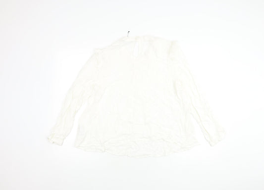 Womens UK Size 14 Marks and Spencer Ivory Basic Blouse