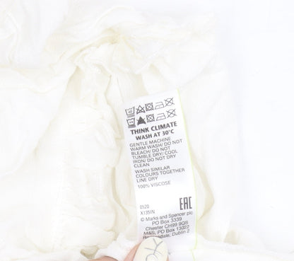 Womens UK Size 14 Marks and Spencer Ivory Basic Blouse