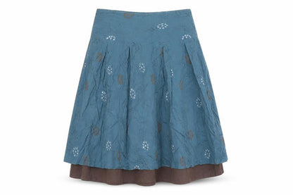Simple Wish Women's Blue A-Line Skirt Size 12, Elegant