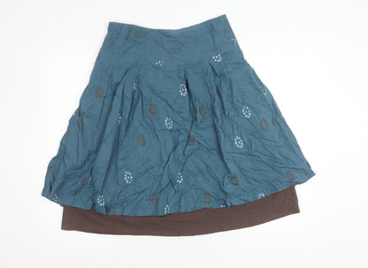 Simple Wish Women's Blue A-Line Skirt Size 12, Elegant