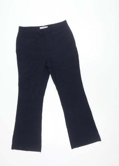 Womens UK Size 8 MNG Regular Fit Casual Blue Trousers