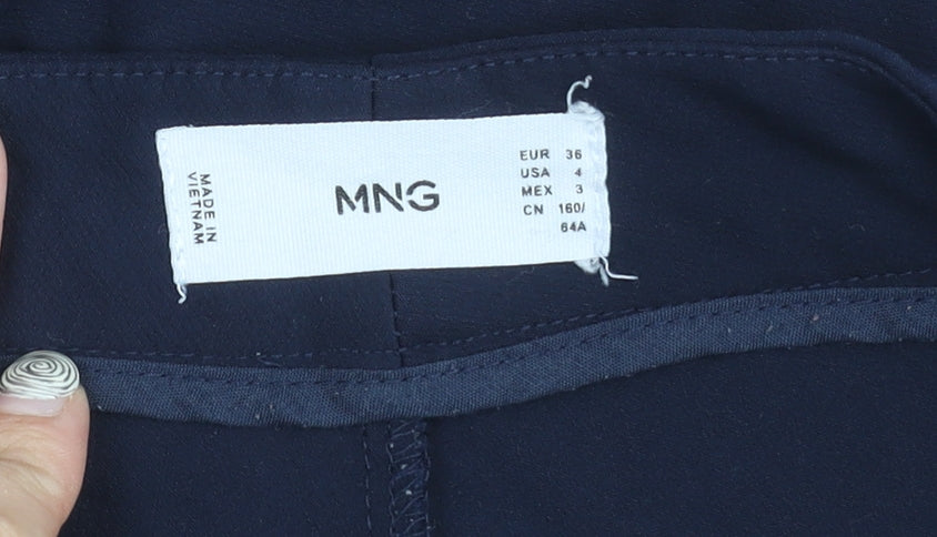 Womens UK Size 8 MNG Regular Fit Casual Blue Trousers