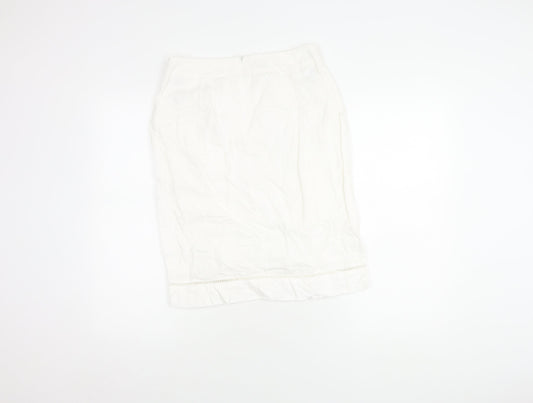 Hobbs Women's White Pencil Skirt in Size 10