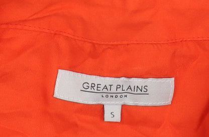 Great Plains Women's Orange Collared Shirt, Size S