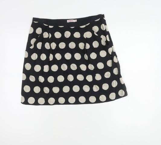 Cath Kidston Women's Black Polka Dot Skirt Size 12