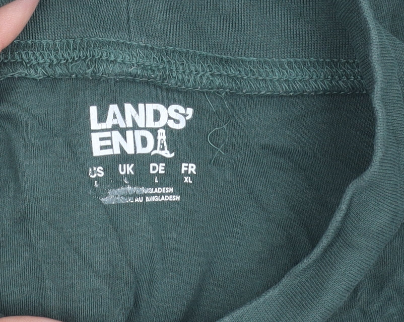 Womens UK Size L Lands' End Green Pullover Jumper