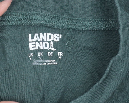 Womens UK Size L Lands' End Green Pullover Jumper