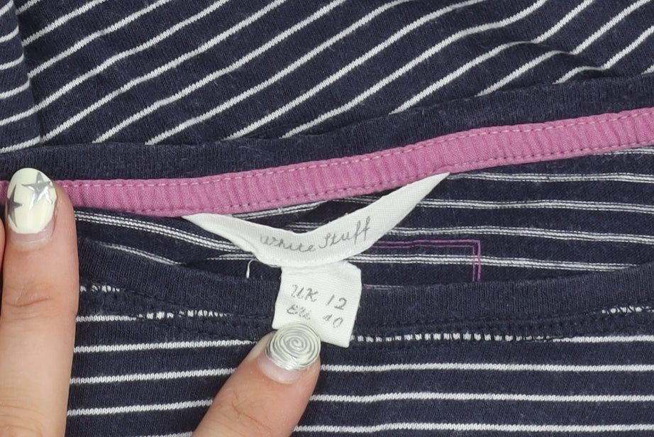 Womens UK Size 12 White Stuff Blue Basic T-Shirt