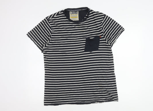 Joe Browns Unisex Black Striped T-Shirt L