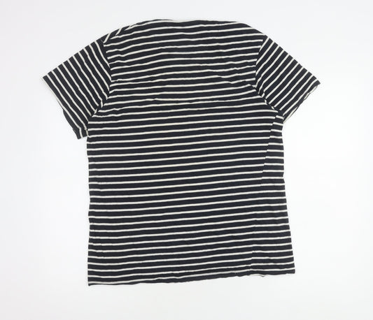 Joe Browns Unisex Black Striped T-Shirt L