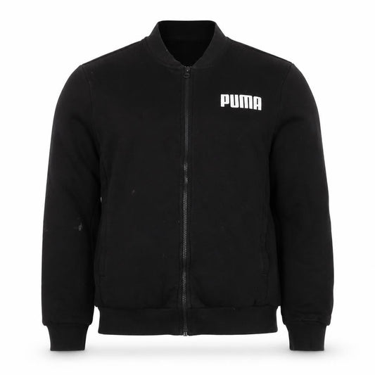 Front view of Puma Men’s Black Bomber Jacket, size S