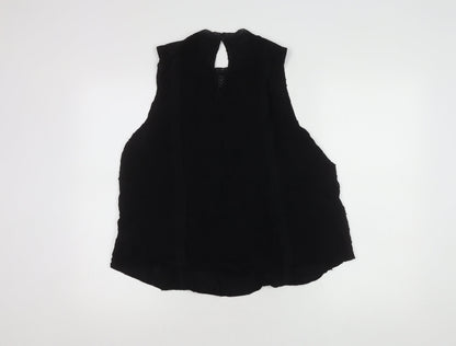 GAP Women's Black L High Neck Cotton Blouse