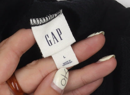 GAP Women's Black L High Neck Cotton Blouse