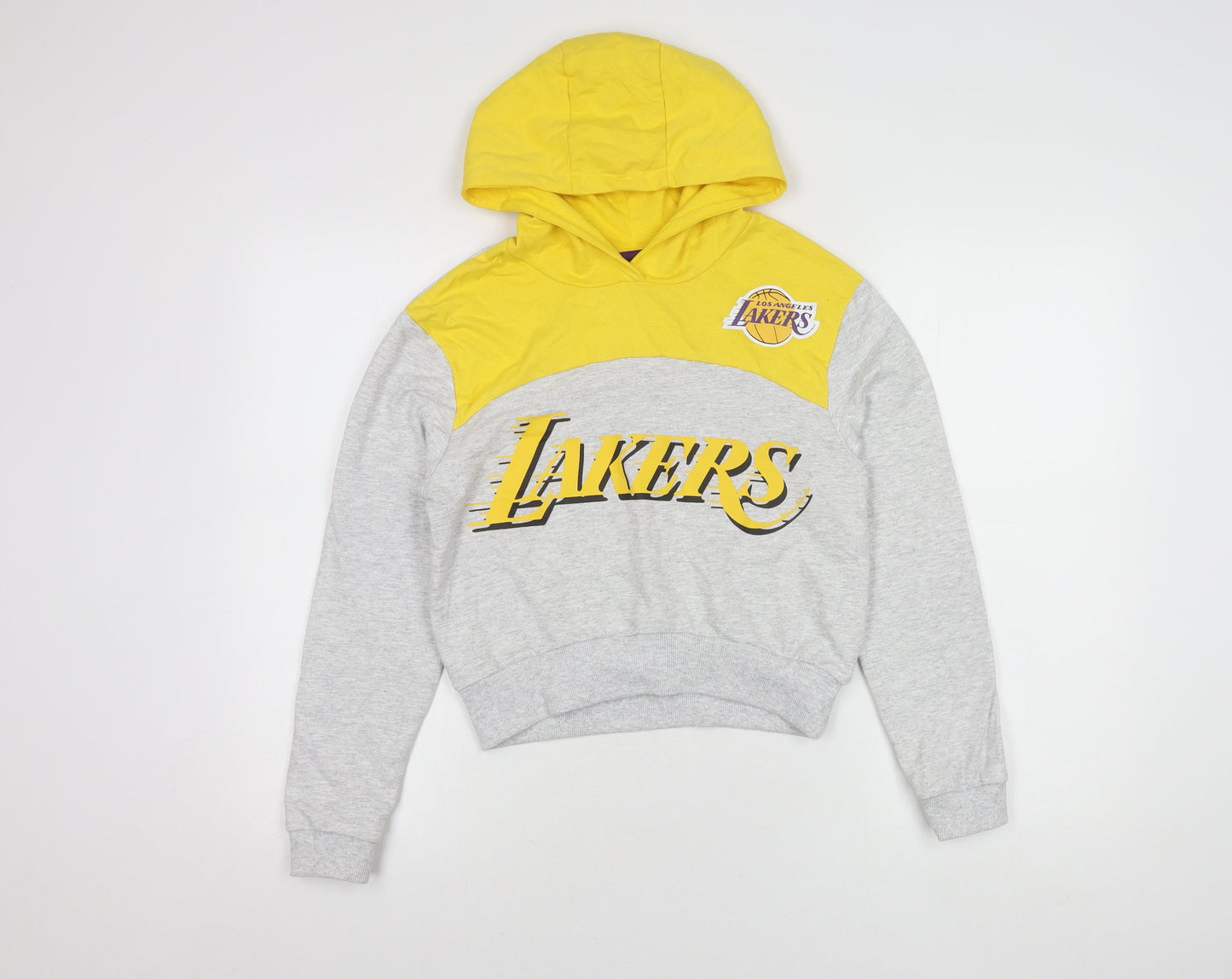 NBA Girls Grey Yellow Lakers Hoodie 11-12 Years Pullover