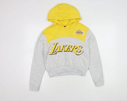 NBA Girls Grey Yellow Lakers Hoodie 11-12 Years Pullover
