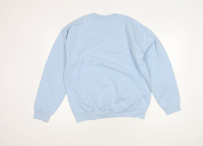 G&G Women's Blue Embroidered Pullover Sweatshirt, Medium