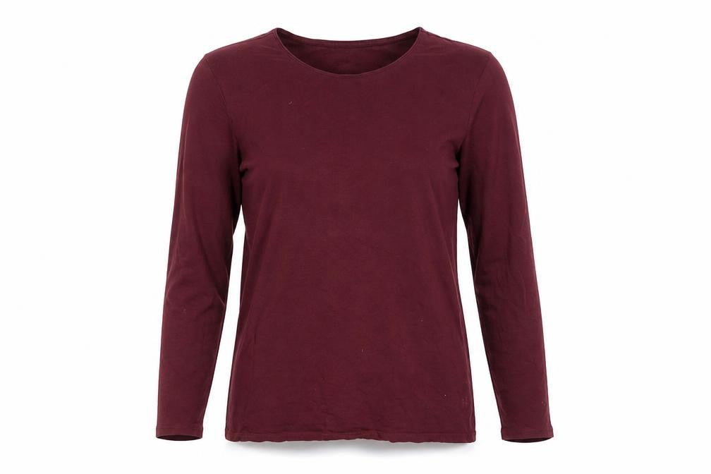 Womens UK Size M Lands' End Red Basic T-Shirt