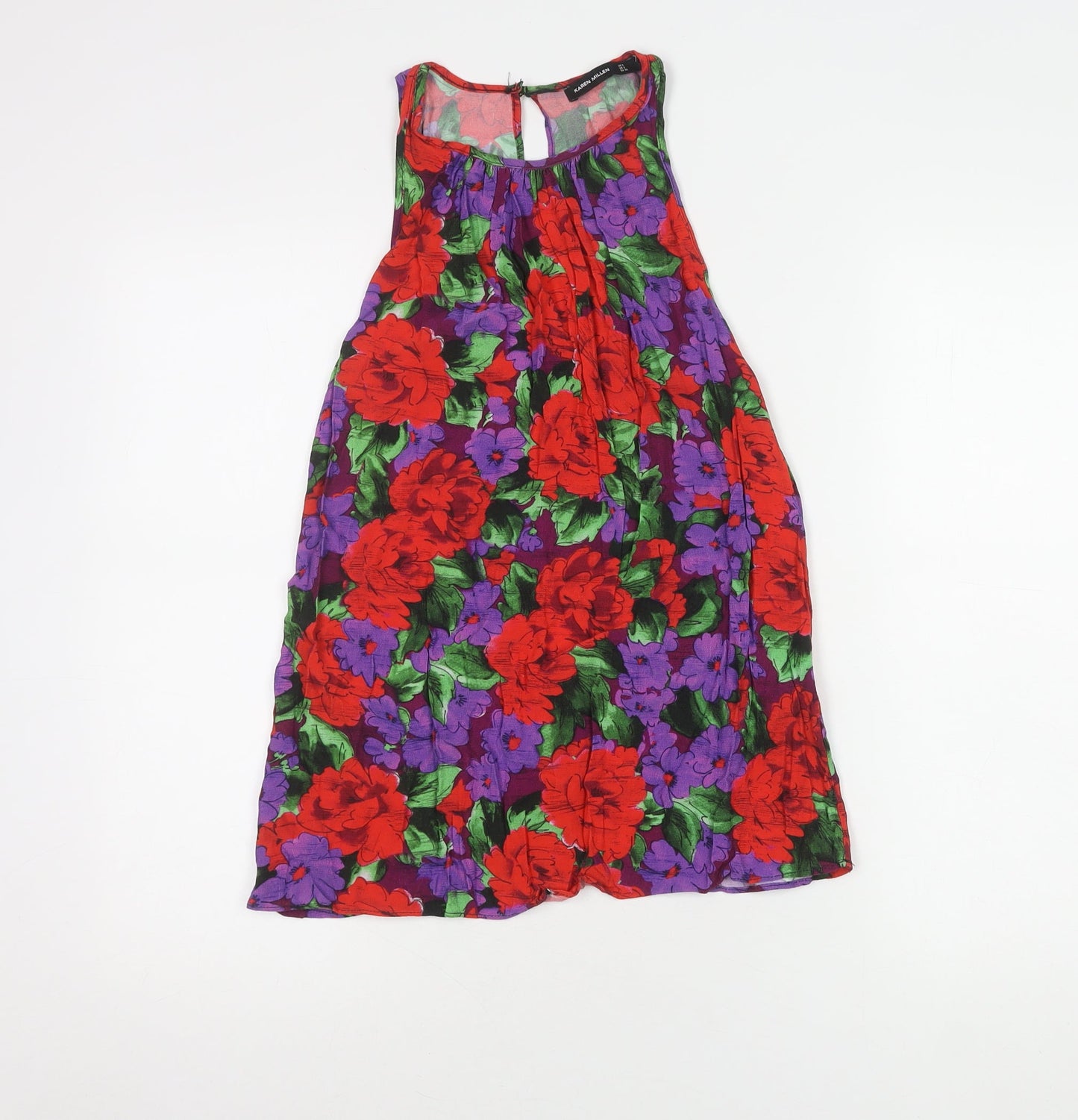 Karen Millen Women's Multicoloured Floral Top Size 8