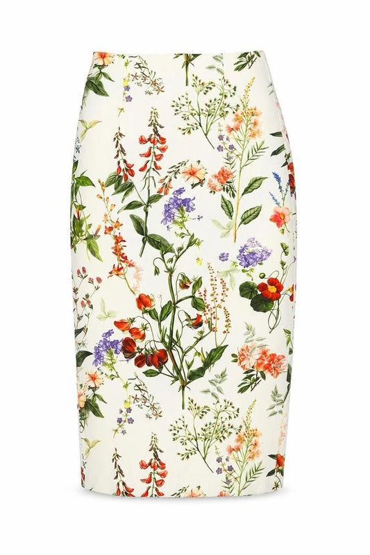 Front view of Zara Woman Floral Pencil Skirt, XS, Multicoloured