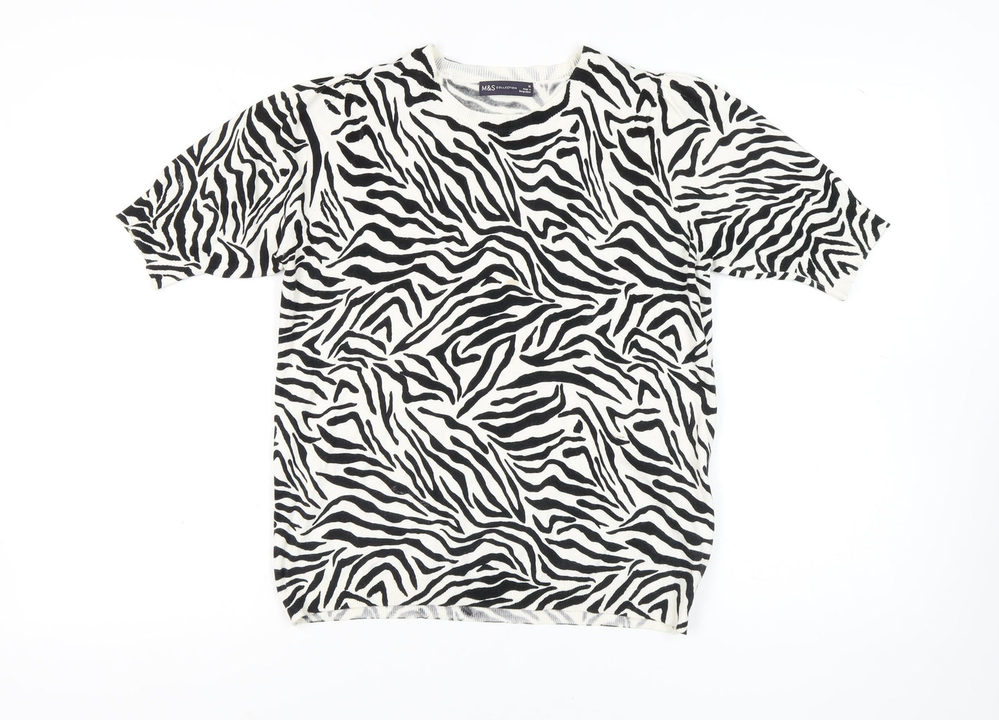 Womens UK Size 16 Marks and Spencer Black  T-Shirt