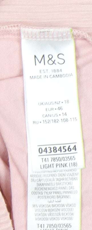 Womens UK Size 18 Marks and Spencer Pink  Blouse