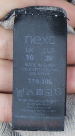 Next Women's Beige Floral Knit Dress Size 10